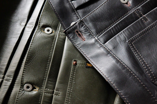Genuine Horsehide Button Jacket