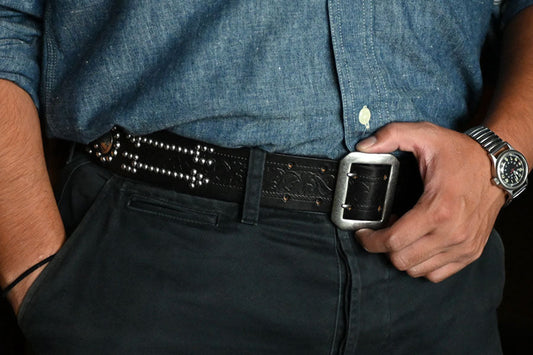 New Products Rawhide Studded & Jeweled Belt
