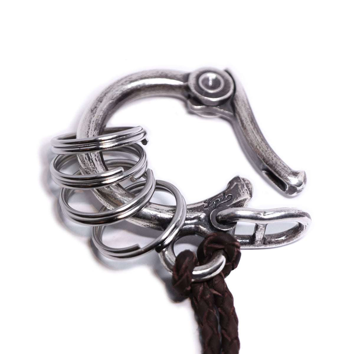 "Lynch Silversmith" LNC819 D-Cuffs + LNC505 Leather Rope + LNC815 Adjuster