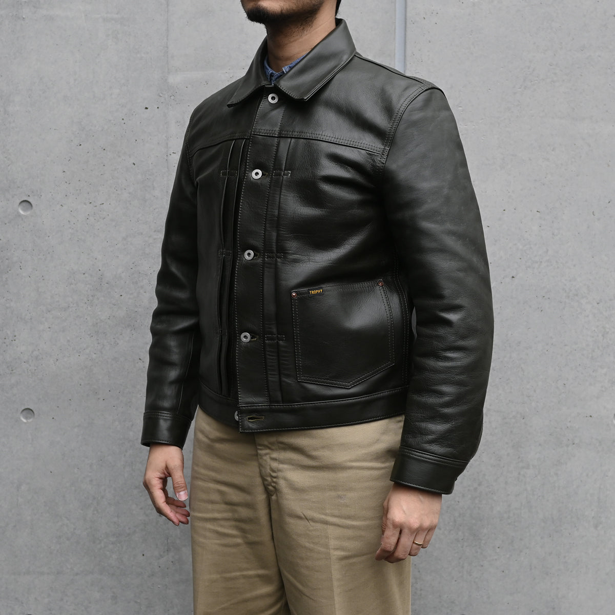 Button Jacket Genuine Horsehide / TRL-24
