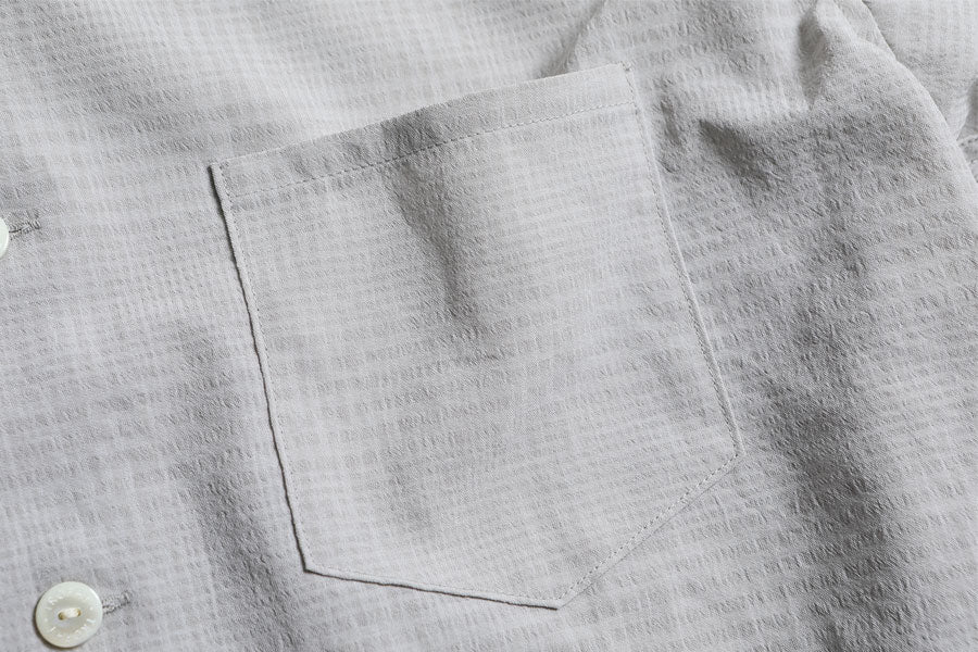 "MONOCHROME" Utility Shadow Check S/S Shirt / TR25SS-411