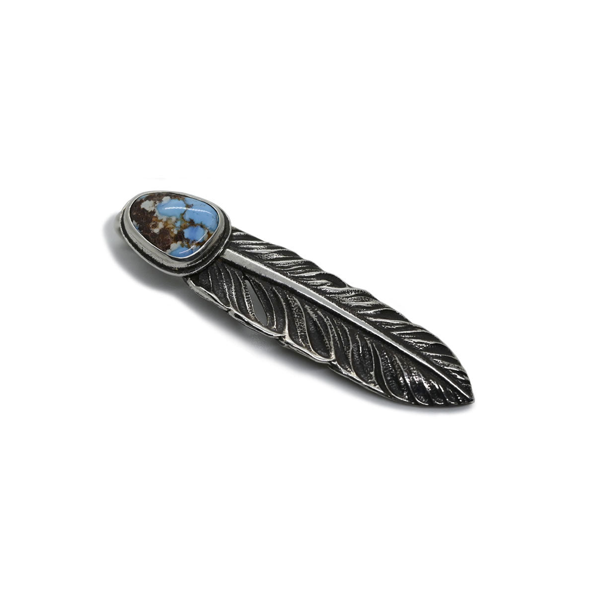 "Lynch Silversmith" Turquoise Feather(M) Golden Hills(GH03)