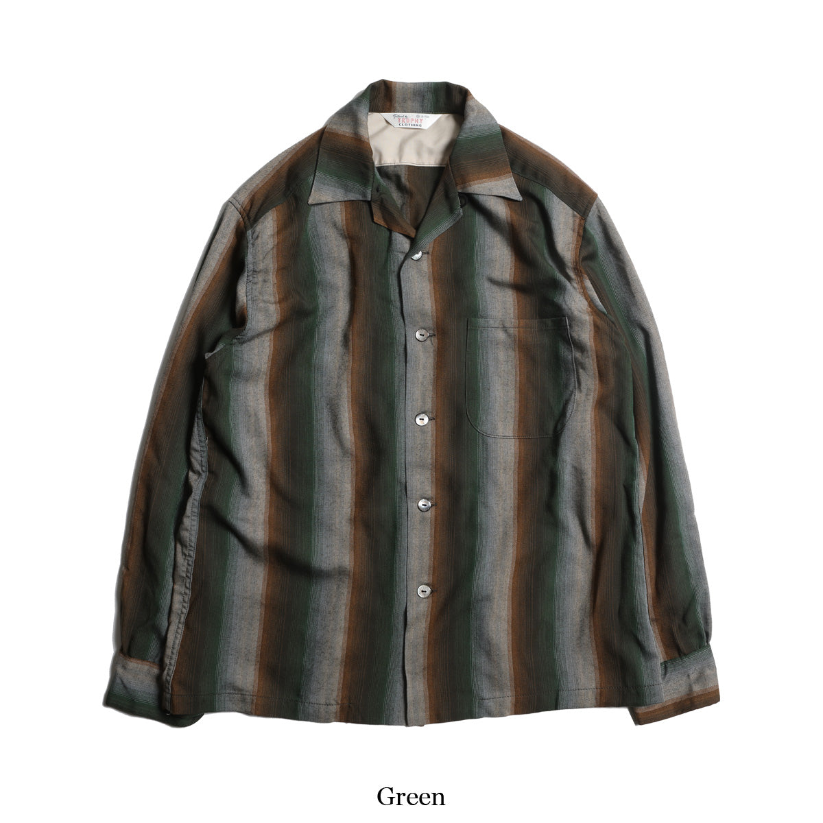Town Craft Rayon Stripe L/S Shirt / TR25SS-403