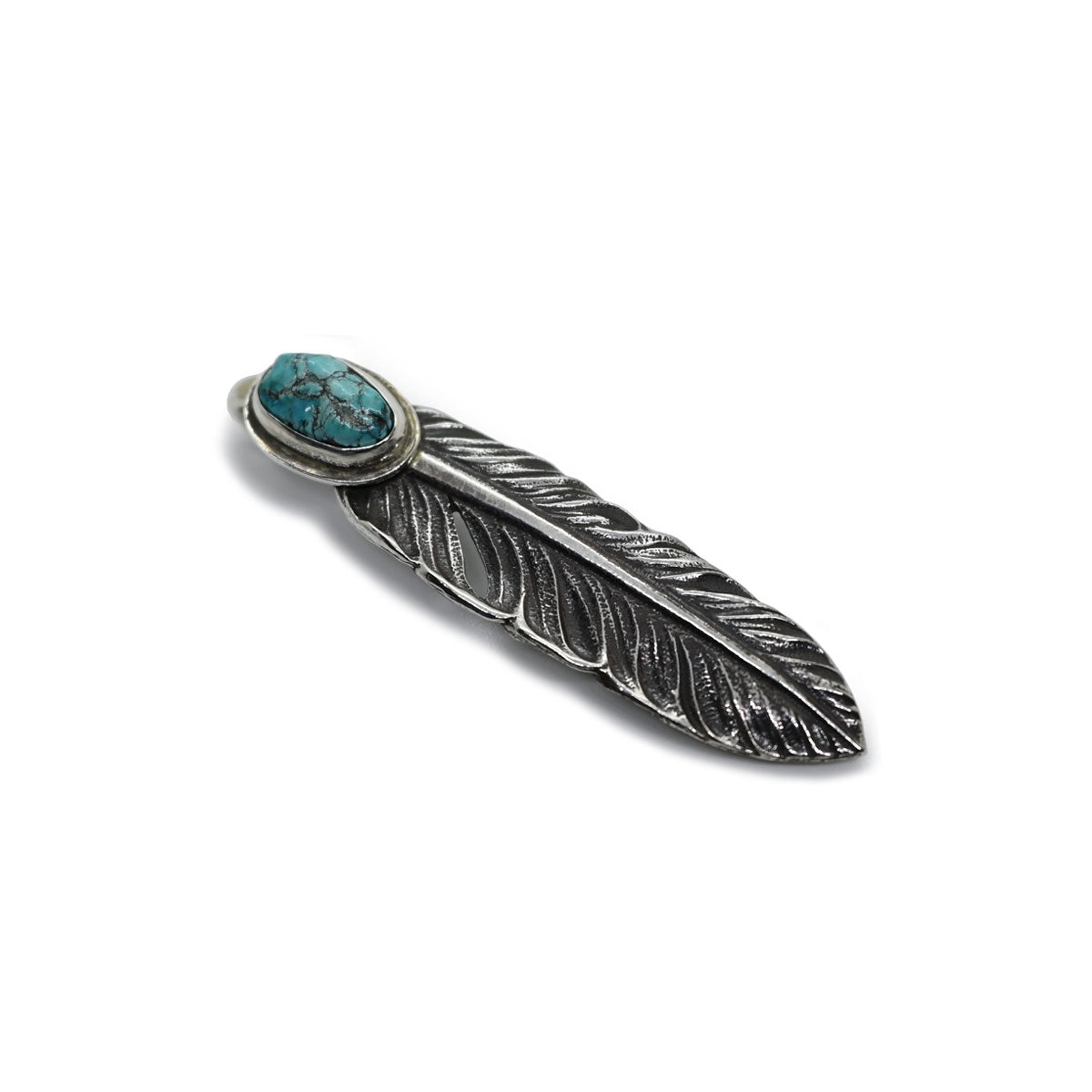 "Lynch Silversmith" Turquoise Feather(M) Morenci(MC08)