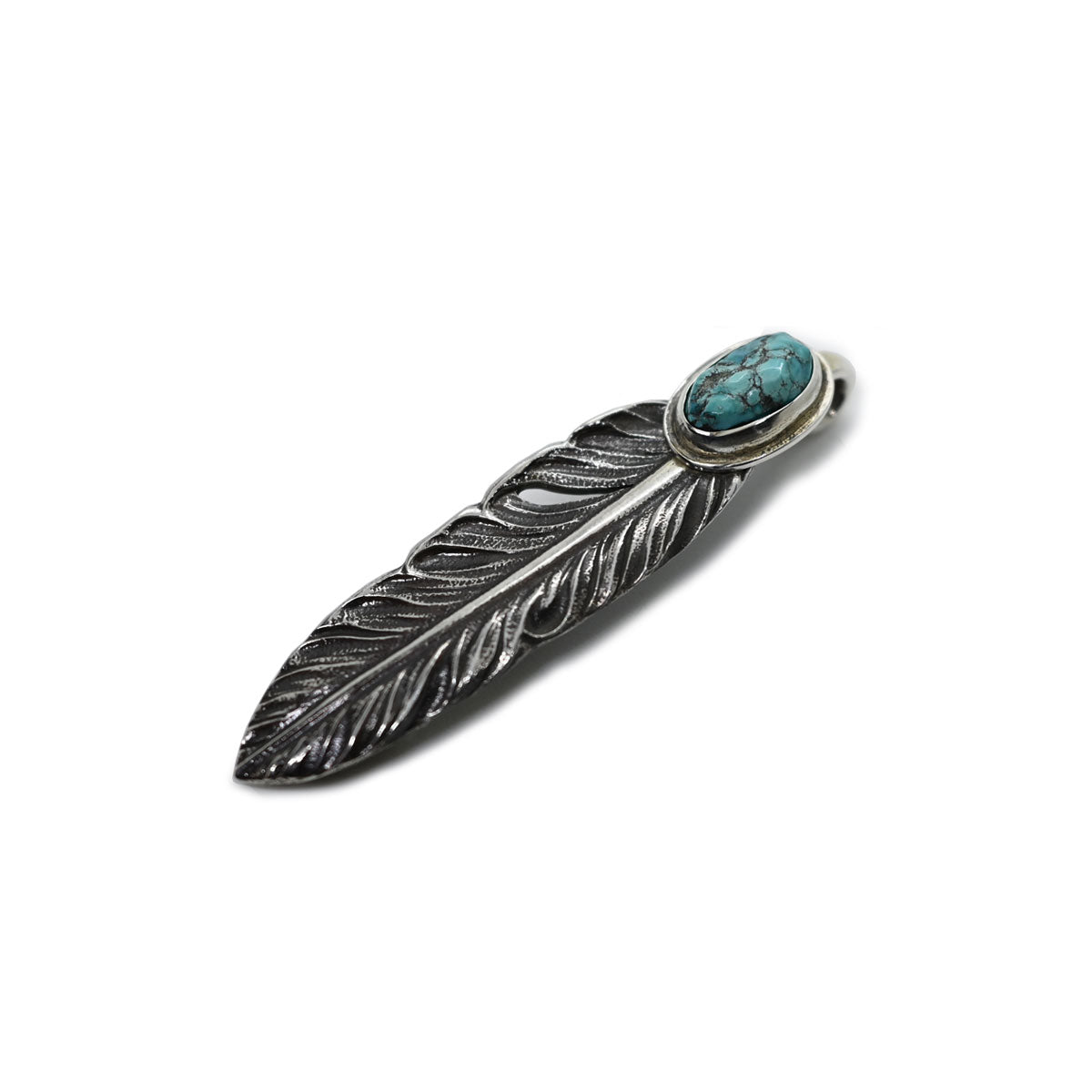 "Lynch Silversmith" Turquoise Feather(M) Morenci(MC08)