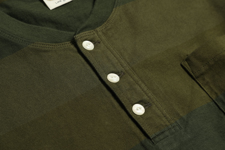 OD 3 Color Henley Wide Border L/S Tee / TR25AW-201