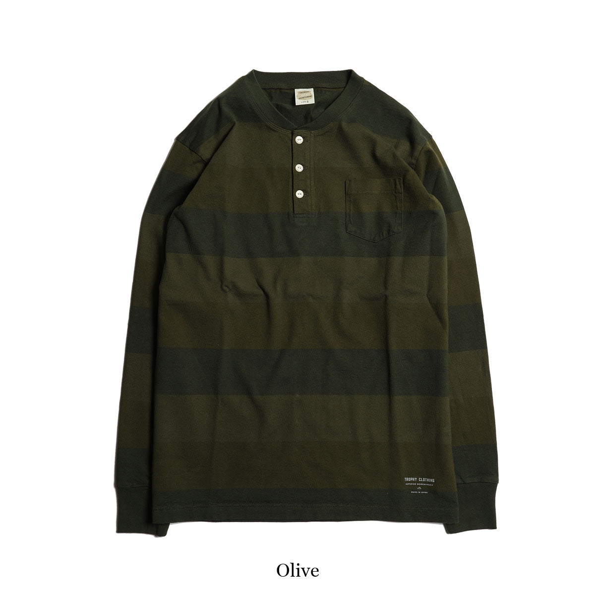 OD 3 Color Henley Wide Border L/S Tee / TR25AW-201