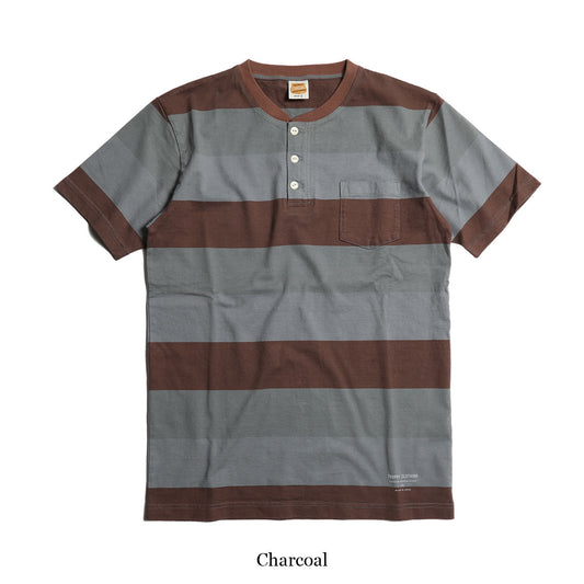 OD 3 Color Henley Wide Border S/S Tee / TR25SS-210