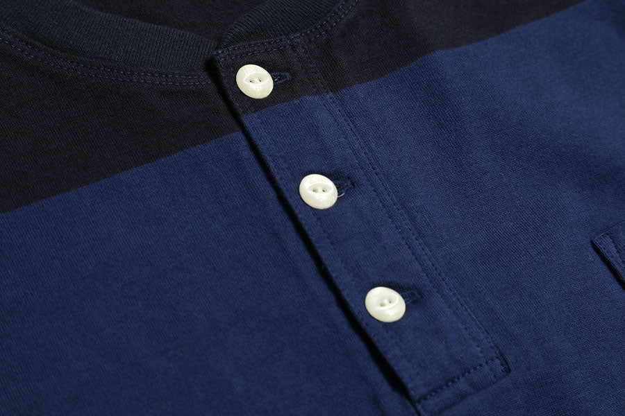 OD 3 Color Henley Wide Border S/S Tee / TR25SS-210