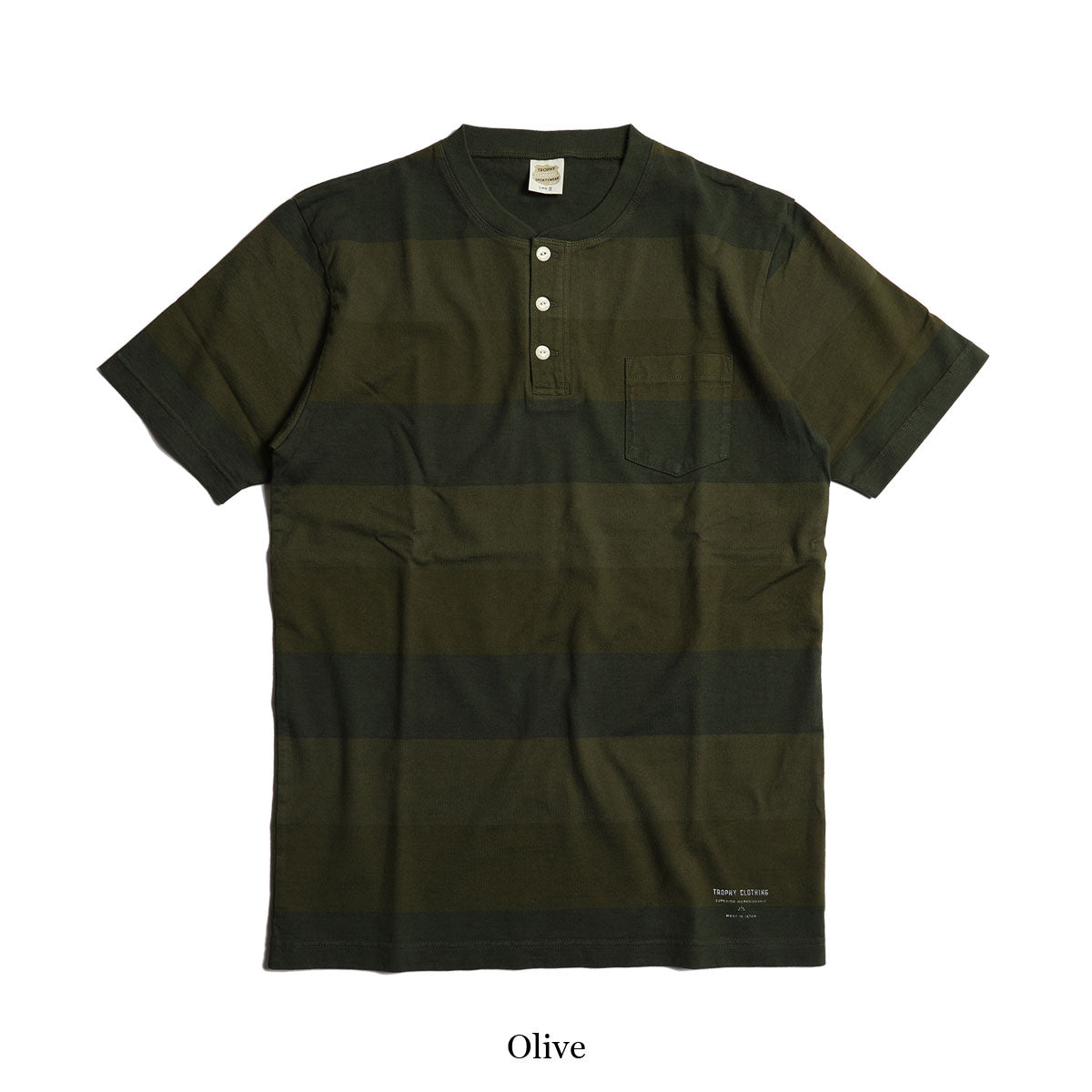 OD 3 Color Henley Wide Border S/S Tee / TR25SS-210