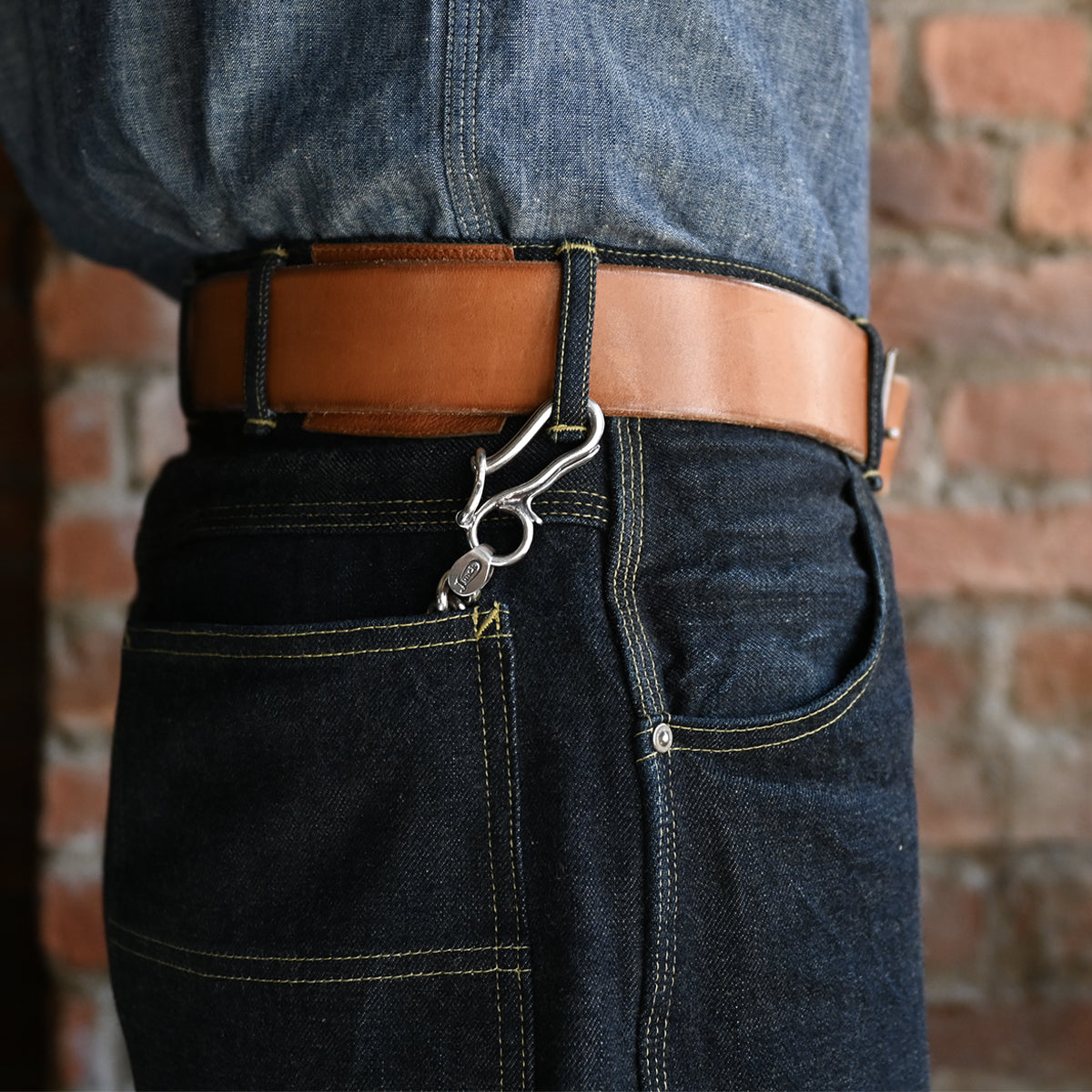 "Lynch Silversmith" LNC616 Rib Hook + LNC813L End Cap Long + C350/5cm + LNC804 Key Ring