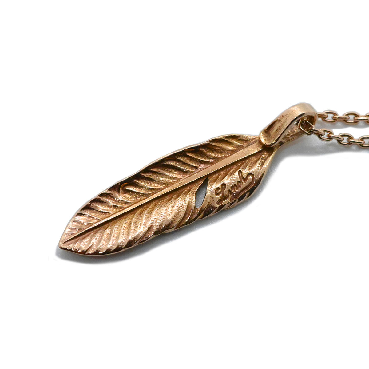 "Lynch Silversmith" Pink Gold Feather(S)