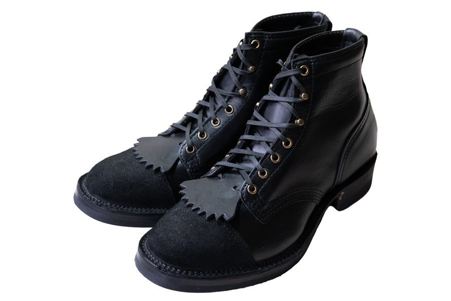 WESCO HENDRIK / Black Tie Domain 7"Height #705 Black Sole Roughout Toe Caps
