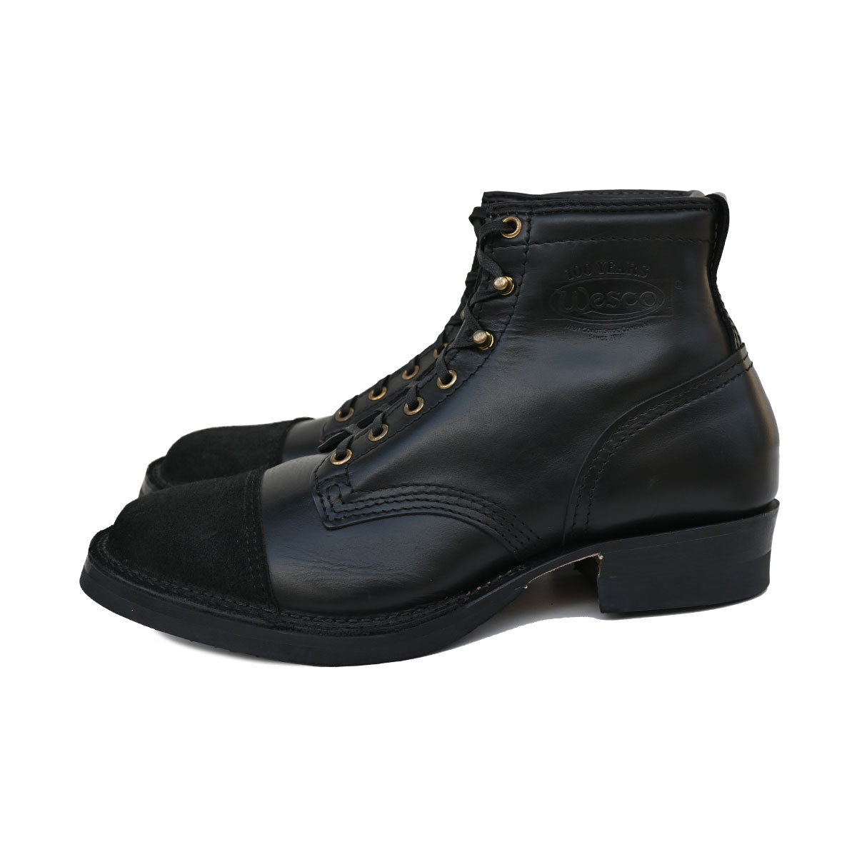 WESCO HENDRIK / Black Tie Domain 7"Height #705 Black Sole Roughout Toe Caps