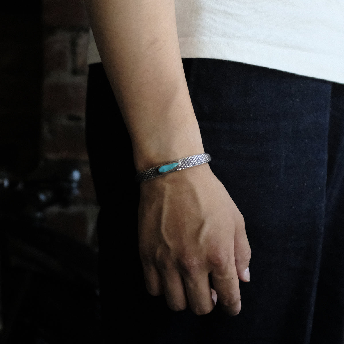 "Lynch Silversmith" TQ Scale Cuffs Morenci(MC06)