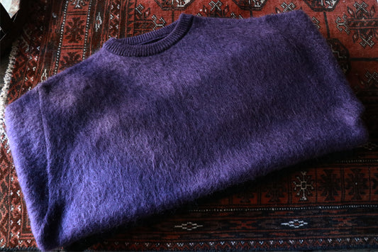 Mohair Knit Crew Neck Sweater