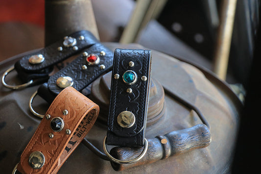 Rawhide Studded & Jeweled Key Holder