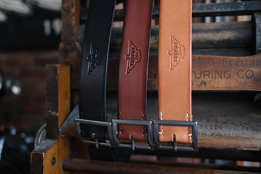 Industrial Iron Buckle Leather Belt