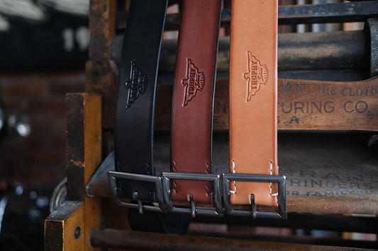 Industrial Iron Buckle Leather Belt