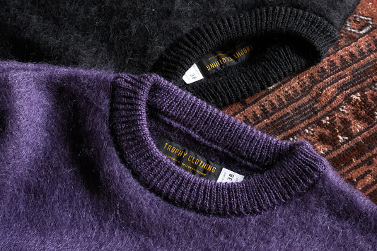 Mohair Knit Crew Neck Sweater