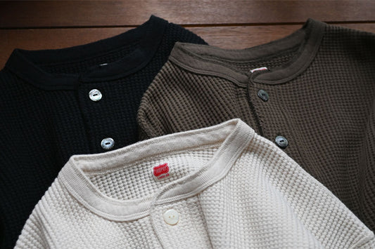 Heavy Waffle Mil Henley L/S Tee