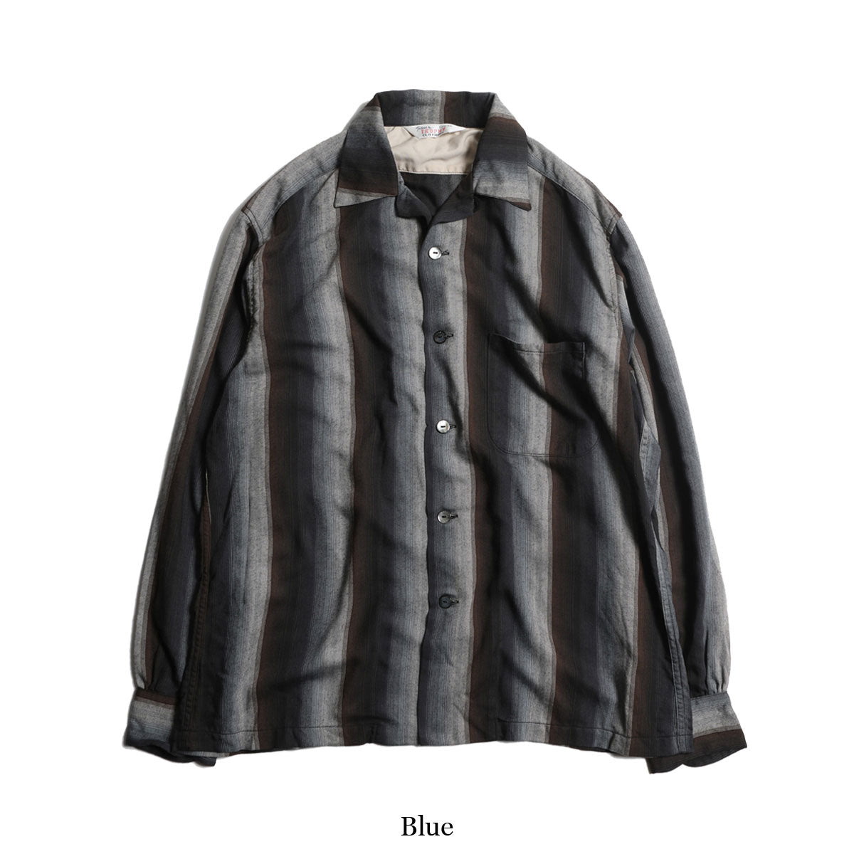 Town Craft Rayon Stripe L/S Shirt / TR25SS-403