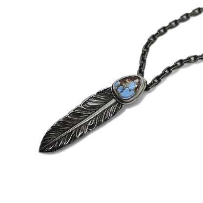 "Lynch Silversmith" Turquoise Feather(M) Golden Hills(GH03) 2