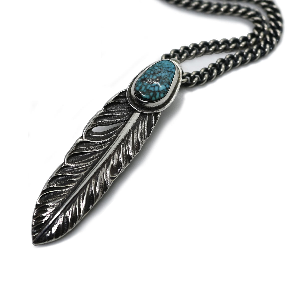 "Lynch Silversmith" Turquoise Feather(M) Kingman(KM02) 2
