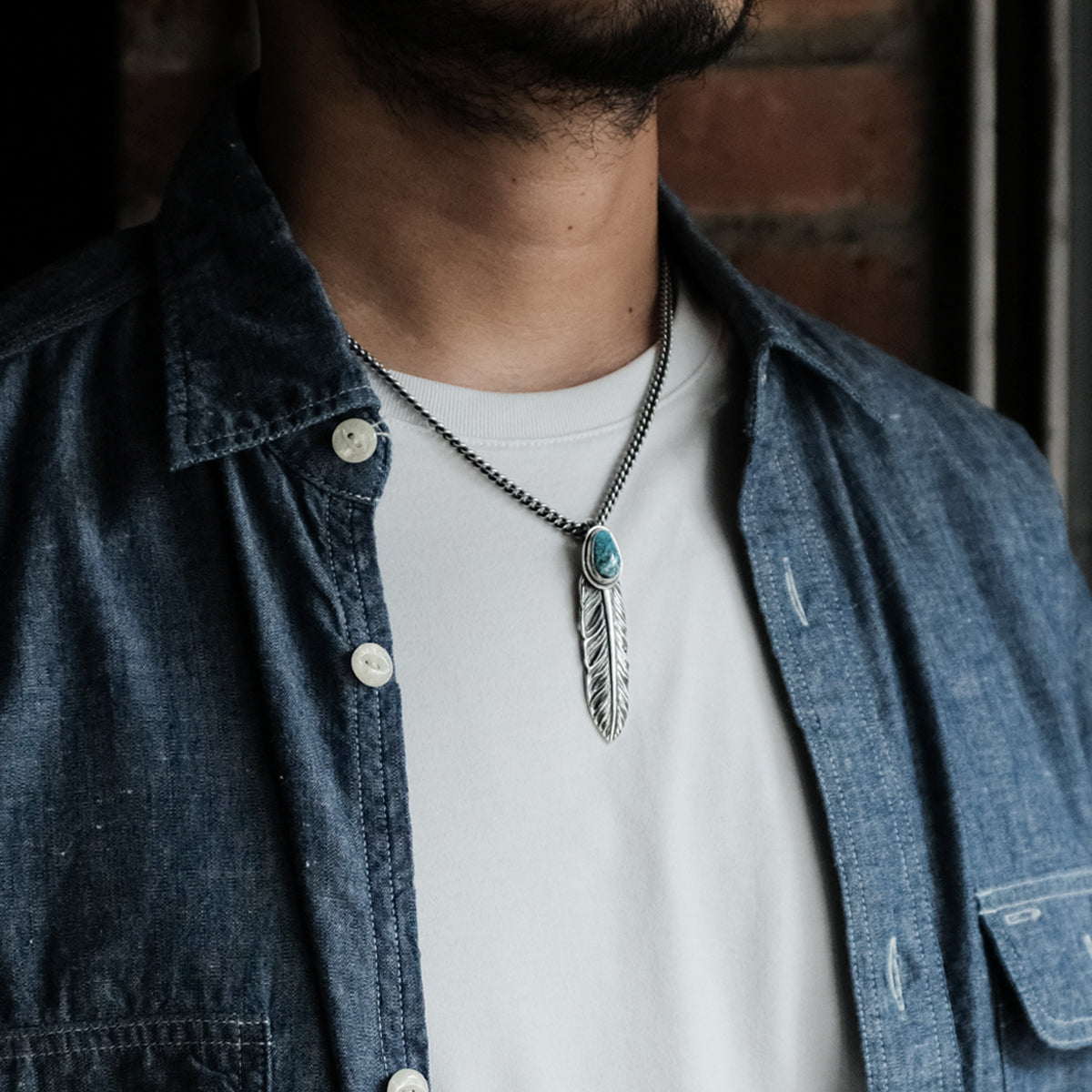 "Lynch Silversmith" Turquoise Feather(M) Kingman(KM02) 3
