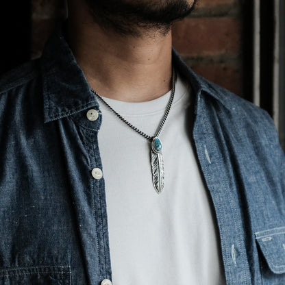 "Lynch Silversmith" Turquoise Feather(M) Kingman(KM02) 3
