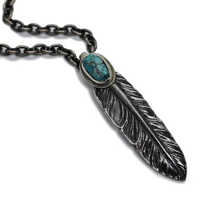 "Lynch Silversmith" Turquoise Feather(M) Morenci(MC08) 2