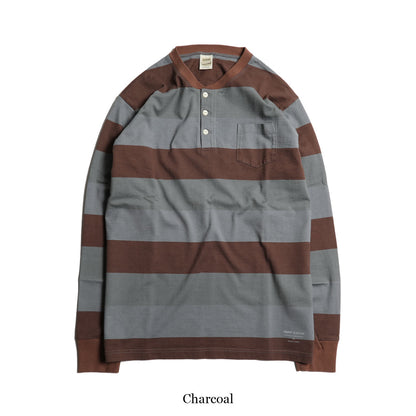 OD 3 Color Henley Wide Border L/S Tee / TR25AW-201
