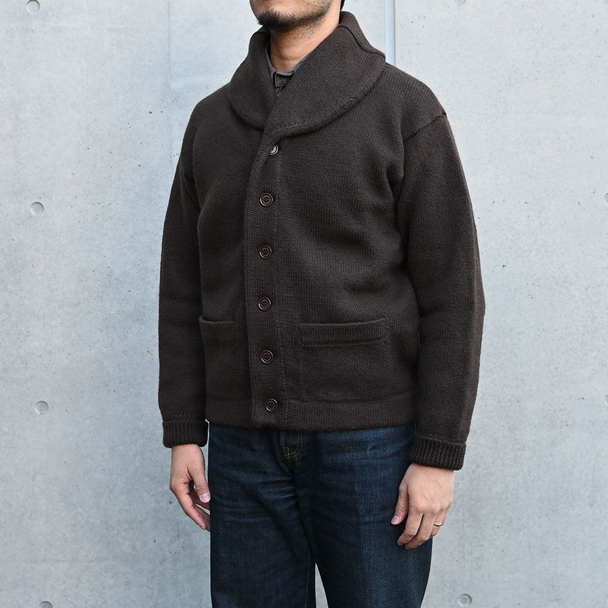 Shawl Collar Knit Jacket / TR24AW-207