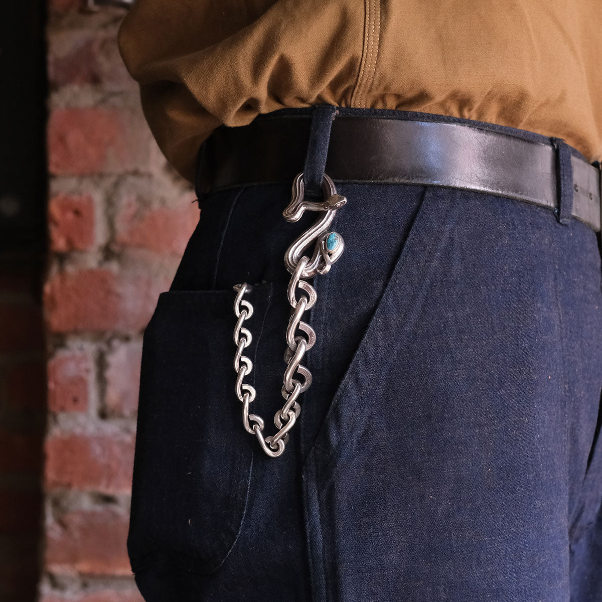 "Lynch Silversmith" Turquoise Venom Wallet Chain