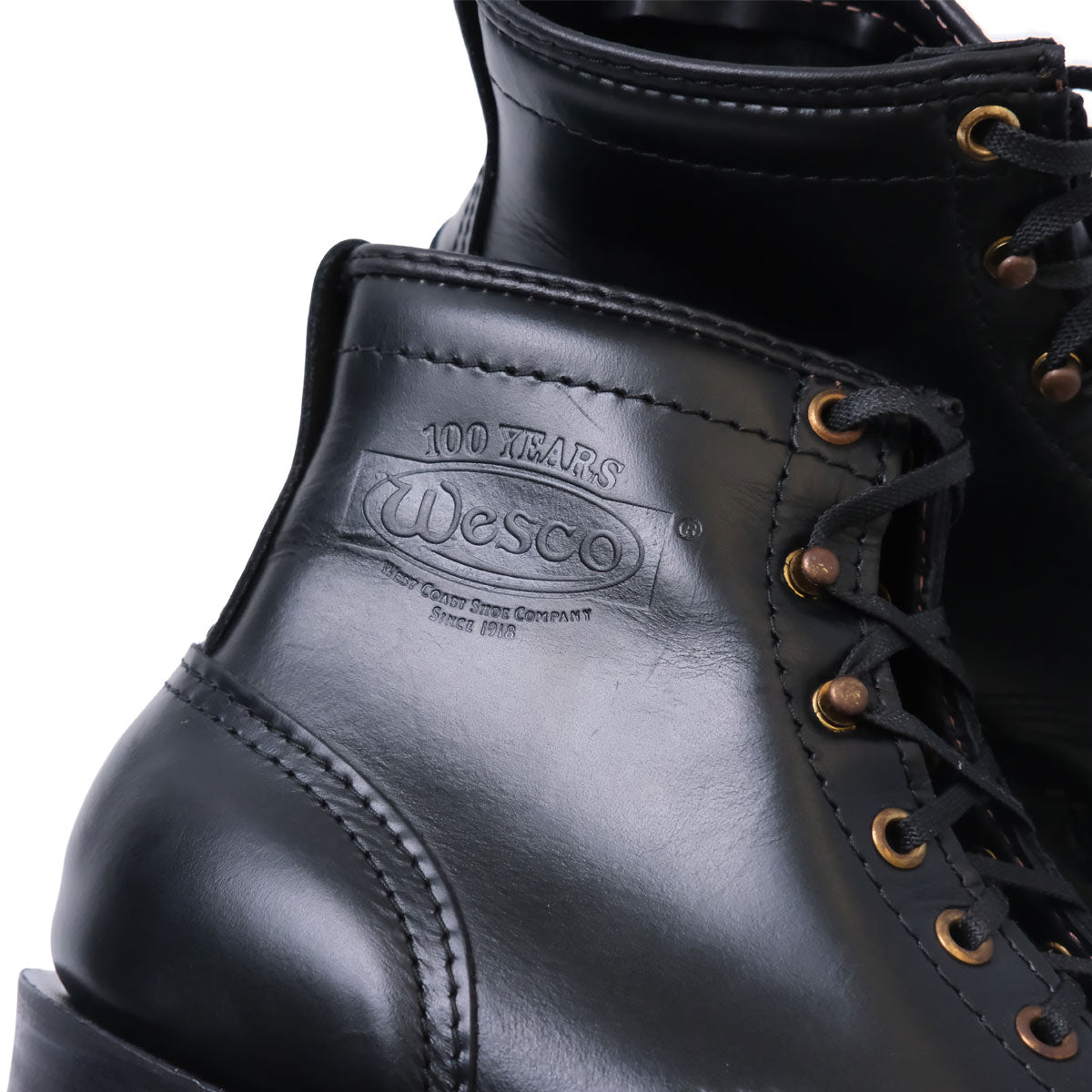 WESCO HENDRIK / Black Tie Domain 7"Height #705 Black Sole Roughout Toe Caps